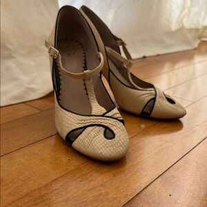 Miss Albright Beige and Black Heels